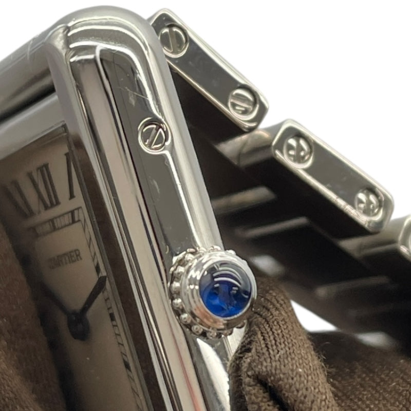 カルティエ Cartier タンクソロ SM W5200013 ホワイト SS クオーツ レディース 腕時計