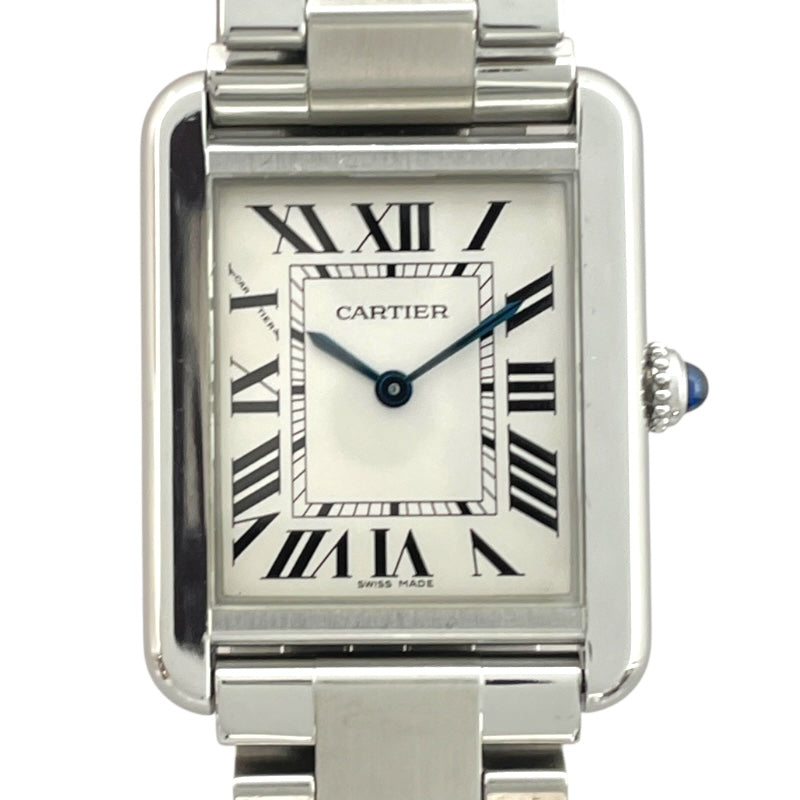 カルティエ Cartier タンクソロ SM W5200013 ホワイト SS クオーツ レディース 腕時計