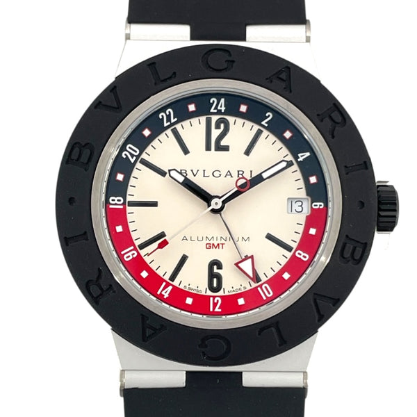 【新品】ブルガリ ブルガリアルミニウムGMT 自動巻き103963 ブルガリ BVLGARI アルミニウム GMT 40mm 103963 ホワイト アルミ 自動