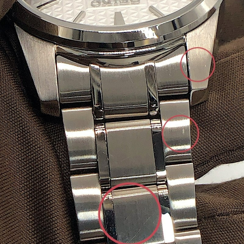 セイコー SEIKO プレサージュ SARX075 ホワイト SS 自動巻き メンズ 腕時計
