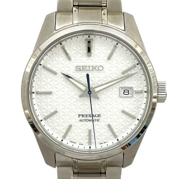 セイコー SEIKO プレサージュ SARX075 ホワイト SS 自動巻き メンズ 腕時計