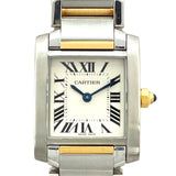カルティエ Cartier タンクフランセーズ SM W51007Q4 ホワイト SS/YG クオーツ レディース 腕時計
