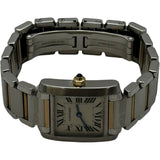 カルティエ Cartier タンクフランセーズ SM W51007Q ホワイト ステンレススチール/ゴールド クオーツ レディース 腕時計