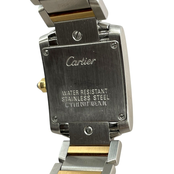カルティエ Cartier タンクフランセーズ SM W51007Q4 ホワイト SS/YG クオーツ レディース 腕時計