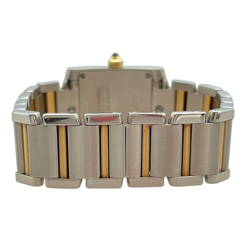 カルティエ Cartier タンクフランセーズ SM W51007Q4 ホワイト SS/YG クオーツ レディース 腕時計