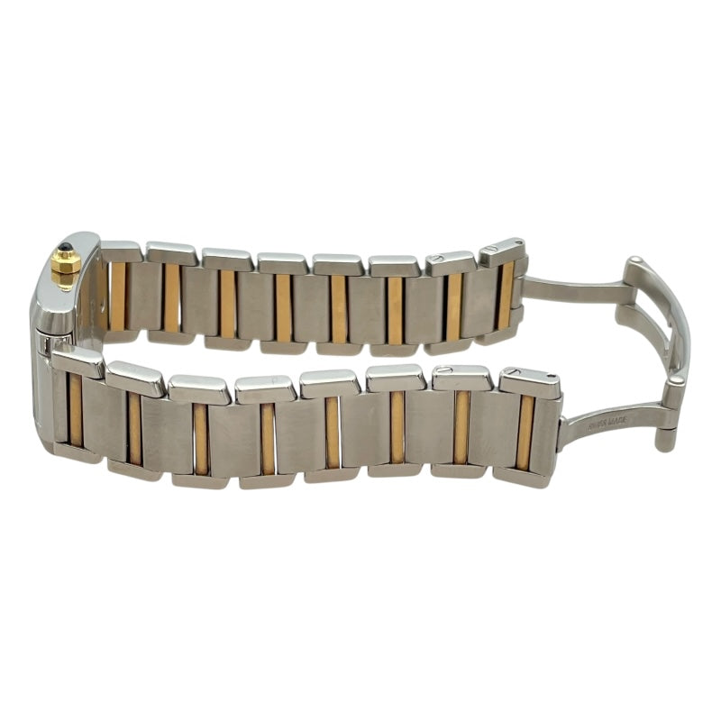 カルティエ Cartier タンクフランセーズ SM W51007Q4 ホワイト SS/YG クオーツ レディース 腕時計