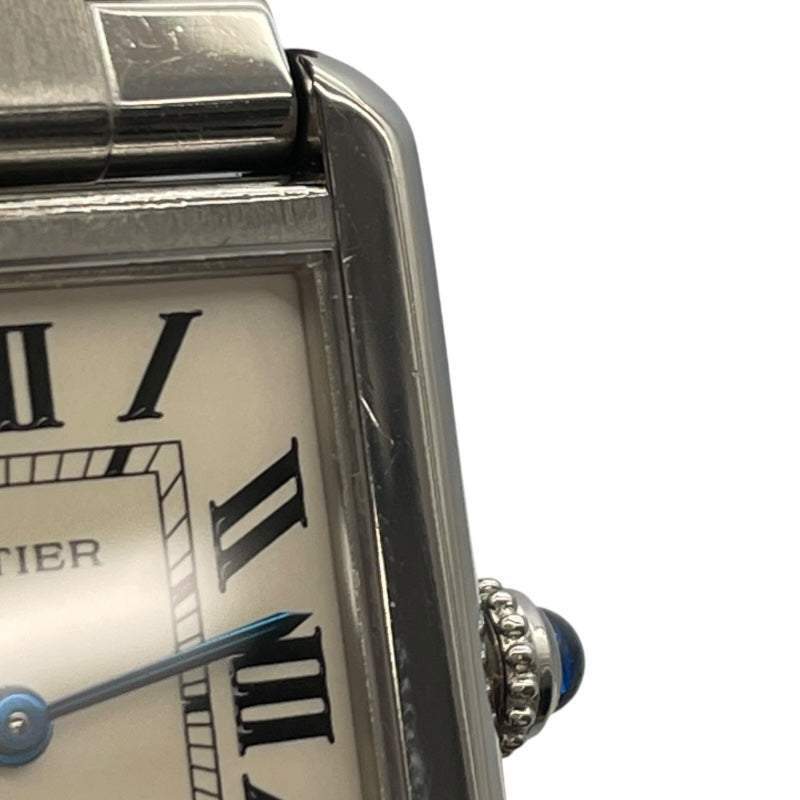 カルティエ Cartier タンクソロ SM W5200013 ホワイト SS クオーツ レディース 腕時計