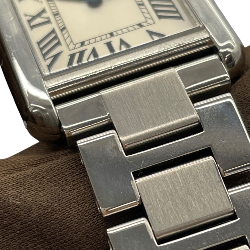 カルティエ Cartier タンクソロ SM W5200013 ホワイト SS クオーツ レディース 腕時計
