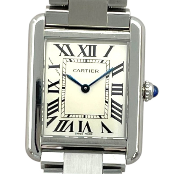 カルティエ Cartier タンクソロ SM W5200013 ホワイト SS クオーツ レディース 腕時計