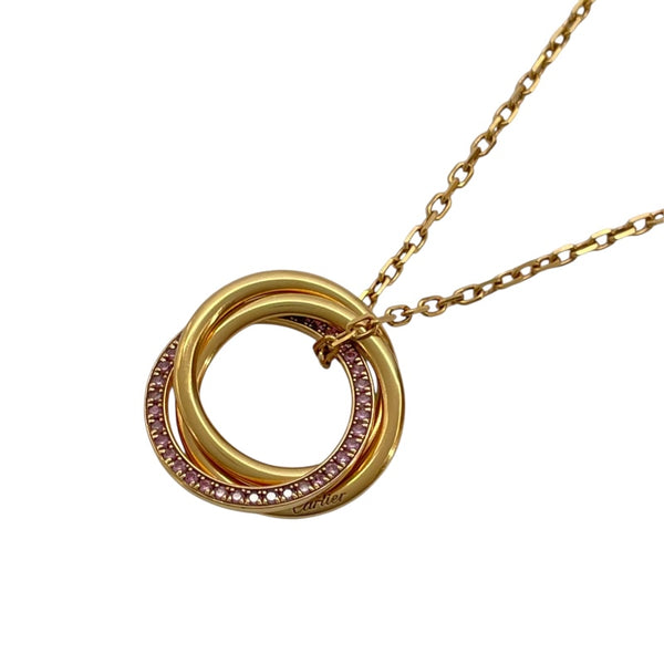 カルティエ Cartier トリニティネックレス ピンクゴールド 750 ピンクサファイア ジュエリー