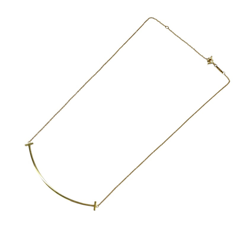 ティファニー TIFFANY＆CO Tスマイルネックレスラージ ゴールド Au750 ジュエリー