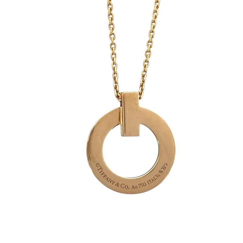 ティファニー TIFFANY＆CO Tワンミニサークルネックレス 750PG/ダイヤモンド ダイヤモンド ジュエリー