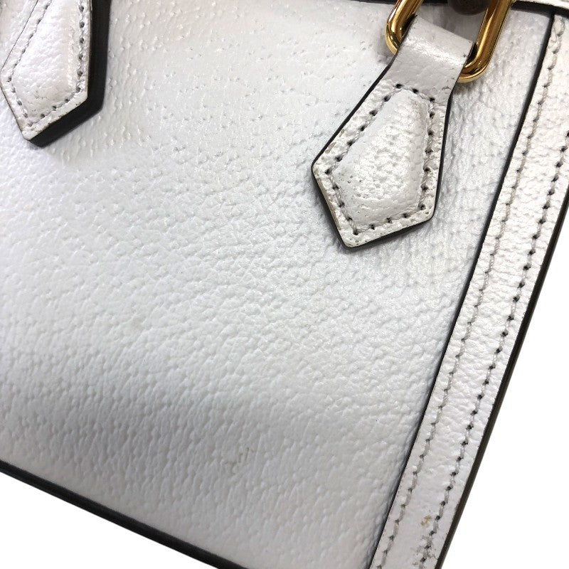 グッチ GUCCI ダイアナ ナノバッグ 760251 ライトブルー ゴールド金具 レザー レディース ショルダーバッグ