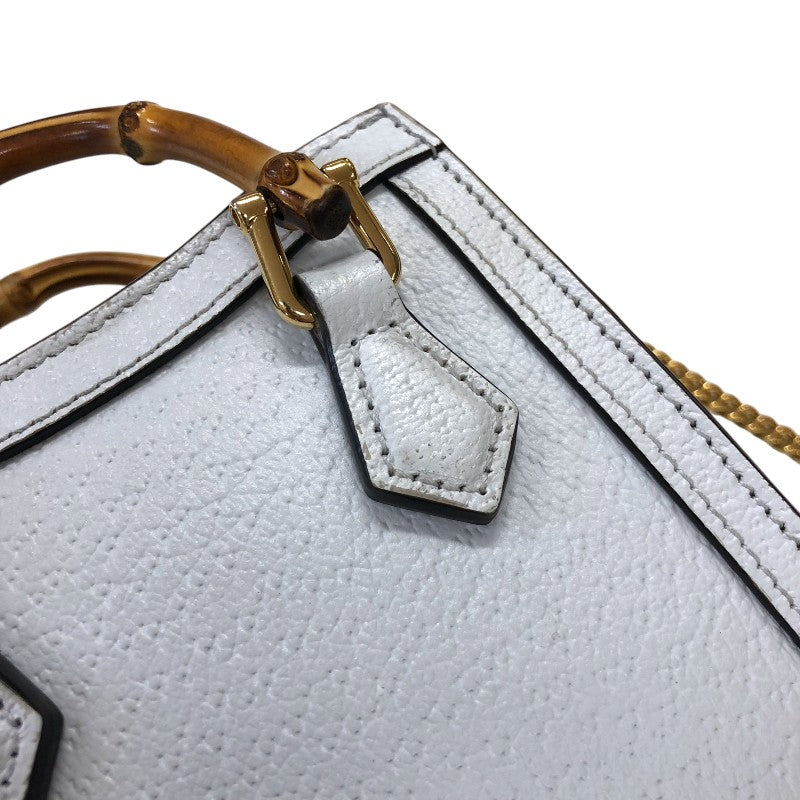 グッチ GUCCI ダイアナ ナノバッグ 760251 ライトブルー ゴールド金具 レザー レディース ショルダーバッグ