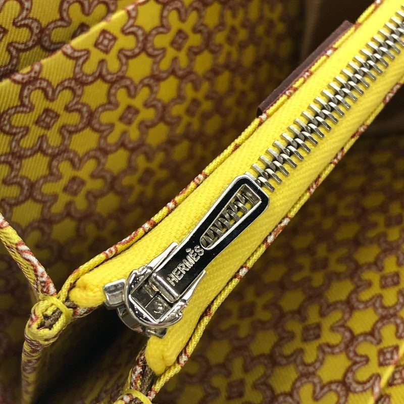 エルメス HERMES アザップコンパクト シルクイン Z刻 ピンク シルバー金具 エプソン レディース コインケース