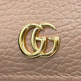 グッチ GUCCI ダブルGカードケース ウォレット 456126 ピンクベージュ レザー レディース 二つ折り財布