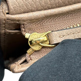 グッチ GUCCI ダブルGカードケース ウォレット 456126 ピンクベージュ レザー レディース 二つ折り財布