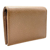 グッチ GUCCI ダブルGカードケース ウォレット 456126 ピンクベージュ レザー レディース 二つ折り財布