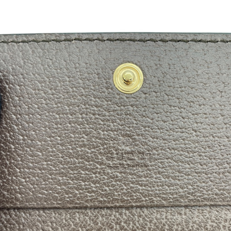 グッチ GUCCI GGカードケースウォレット 523155 ブラウン GGスプリーム レディース 二つ折り財布