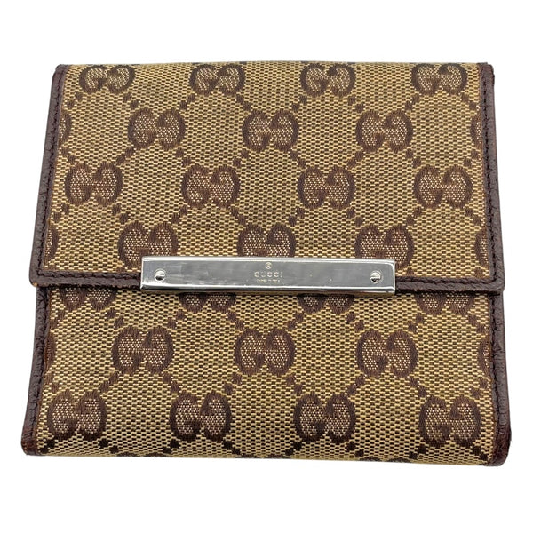 グッチ GUCCI GGキャンバス 2ツ折り財布 112664 ブラウン GG
