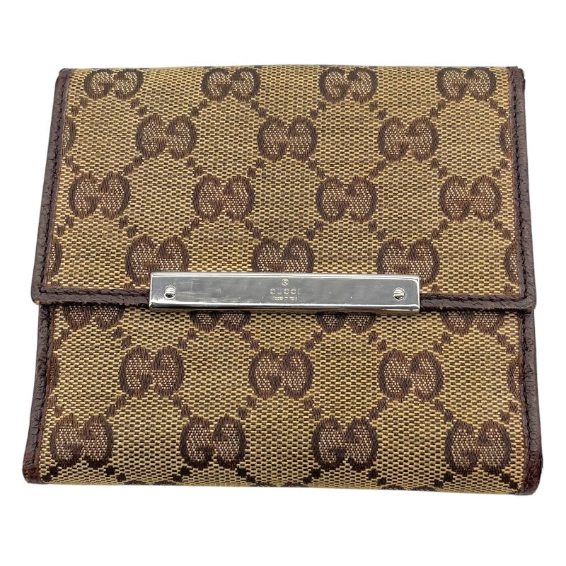 グッチ GUCCI GGキャンバス 2ツ折り財布 112664 ブラウン GGキャンバス ユニセックス 二つ折り財布