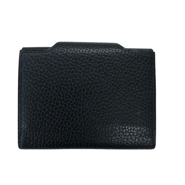 エルメス HERMES イリアード コンパクト B刻 ブラック シルバー金具 ヴァッシュリエジェ レディース 二つ折り財布