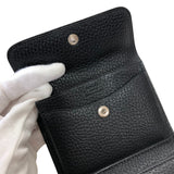 エルメス HERMES イリアード コンパクト B刻 ブラック シルバー金具 ヴァッシュリエジェ レディース 二つ折り財布