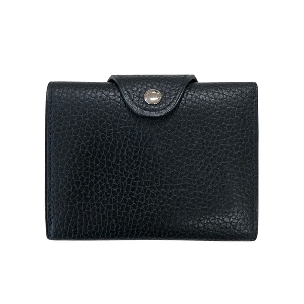 エルメス HERMES イリアード コンパクト B刻 ブラック シルバー金具 ヴァッシュリエジェ レディース 二つ折り財布