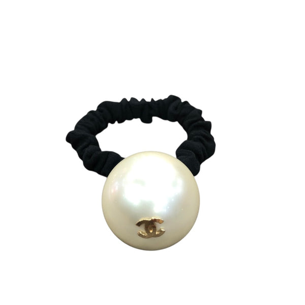 シャネル CHANEL ココマークシュシュ A63896 ブラック フェイクパール レディース その他小物