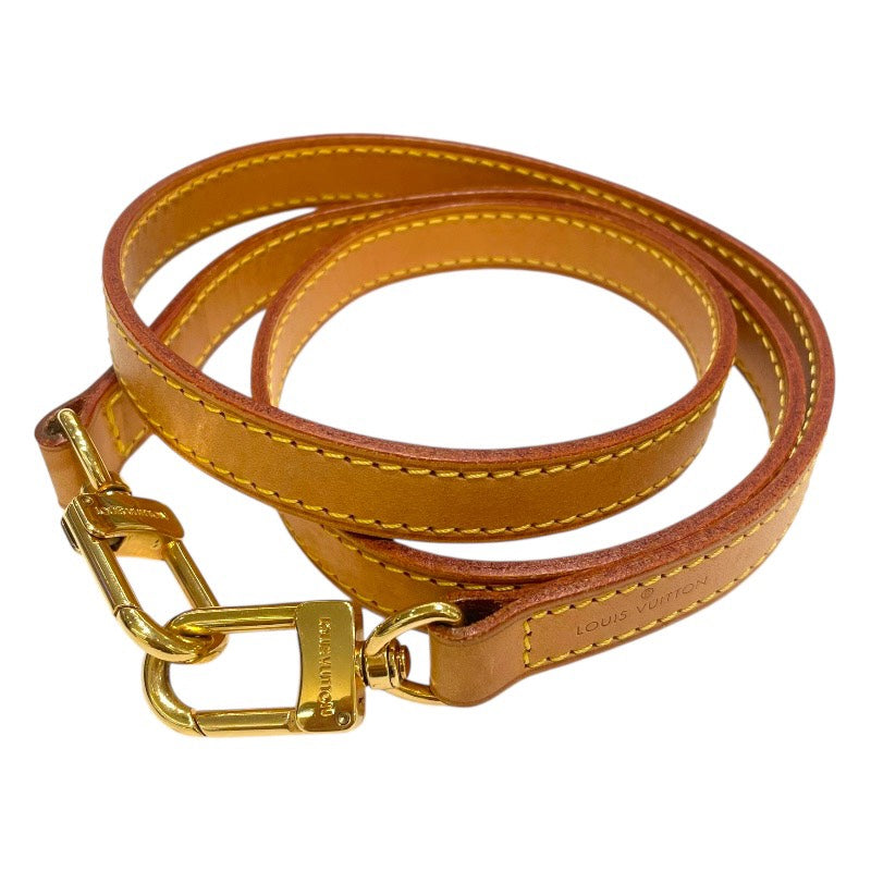 ルイ・ヴィトン LOUIS VUITTON ショルダーストラップ ブラウン　ゴールド金具 ヌメ革 レザー ユニセックス ストラップ