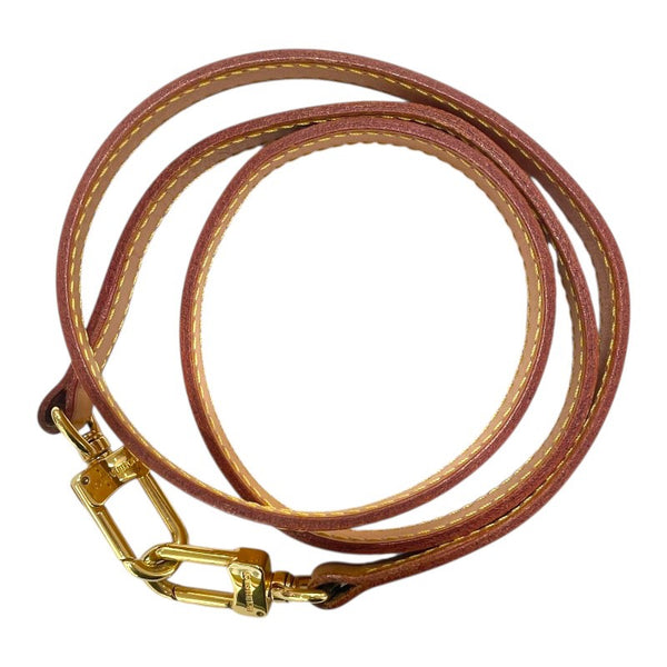 ルイ・ヴィトン LOUIS VUITTON ショルダーストラップ ブラウン　ゴールド金具 ヌメ革 レザー ユニセックス ストラップ