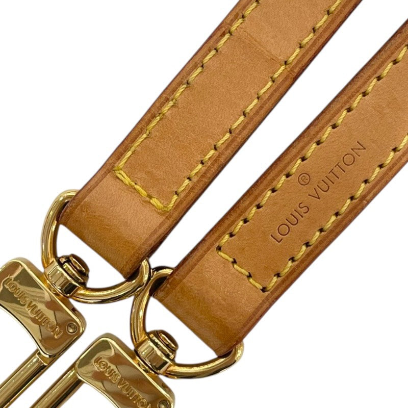 ルイ・ヴィトン LOUIS VUITTON ショルダーストラップ ブラウン　ゴールド金具 ヌメ革 レザー ユニセックス ストラップ