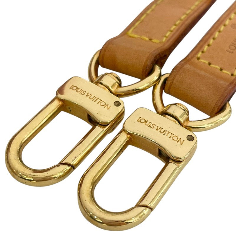 ルイ・ヴィトン LOUIS VUITTON ショルダーストラップ ブラウン　ゴールド金具 ヌメ革 レザー ユニセックス ストラップ