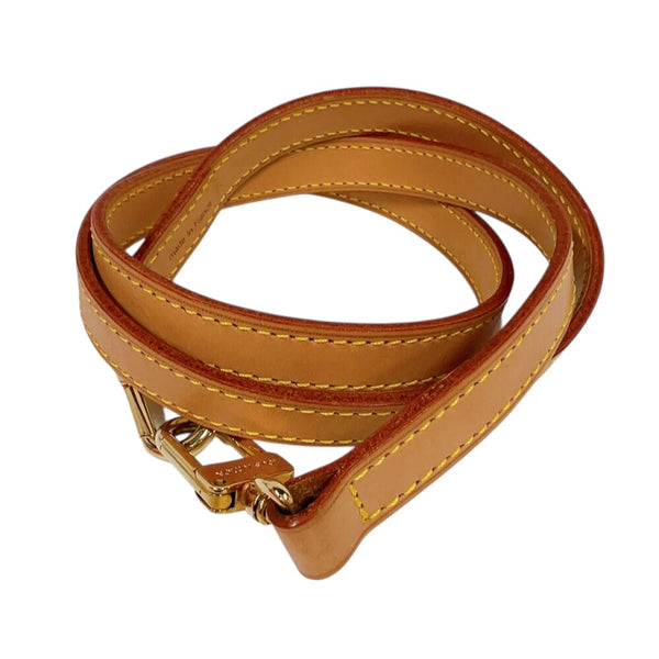 ルイ・ヴィトン LOUIS VUITTON ショルダーストラップ ベージュ　ゴールド金具 ヌメ革 ユニセックス ショルダーストラップ
