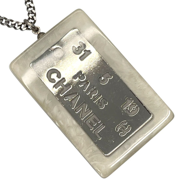 シャネル☆ドックタグ.ロゴプレート シャネル CHANEL ドッグタグ ネックレス プラスチック