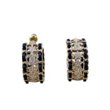 シャネル CHANEL ココマークフープピアス GD金具/ブラック メタル アクセサリー
