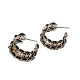 シャネル CHANEL ココマークフープピアス GD金具/ブラック メタル アクセサリー