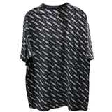 バレンシアガ BALENCIAGA ロゴライン 半袖Tシャツ 570805 ブラック コットン メンズ 半袖Ｔシャツ