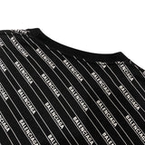 バレンシアガ BALENCIAGA ロゴライン 半袖Tシャツ 570805 ブラック コットン メンズ 半袖Ｔシャツ