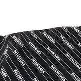 バレンシアガ BALENCIAGA ロゴライン 半袖Tシャツ 570805 ブラック コットン メンズ 半袖Ｔシャツ