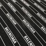 バレンシアガ BALENCIAGA ロゴライン 半袖Tシャツ 570805 ブラック コットン メンズ 半袖Ｔシャツ