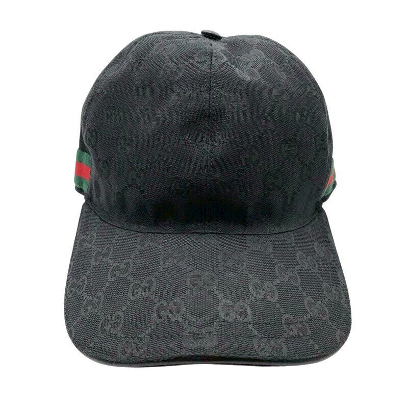 グッチ GUCCI GGキャンバス　キャップ 200035”601491 ブラック キャンバス ユニセックス その他ファッション雑貨