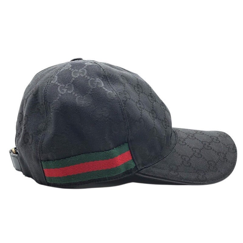 グッチ GUCCI GGキャンバス　キャップ 200035”601491 ブラック キャンバス ユニセックス その他ファッション雑貨