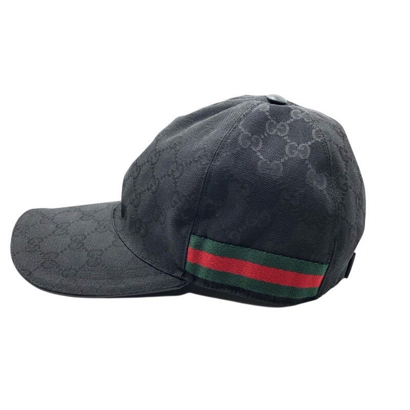 グッチ GUCCI GGキャンバス　キャップ 200035”601491 ブラック キャンバス ユニセックス その他ファッション雑貨