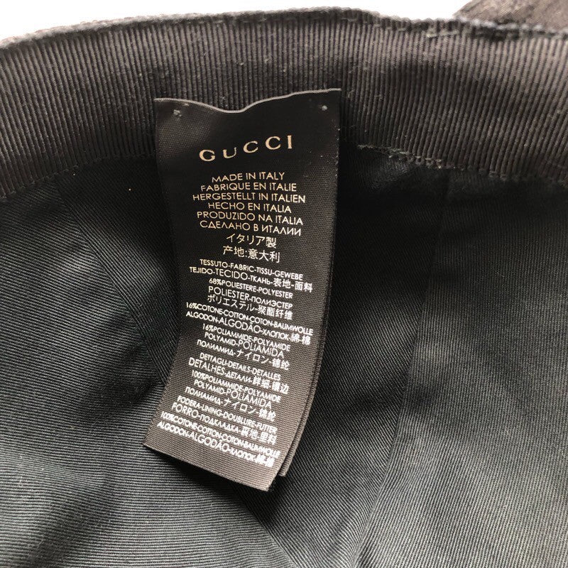グッチ GUCCI GGキャンバス　キャップ 200035”601491 ブラック キャンバス ユニセックス その他ファッション雑貨