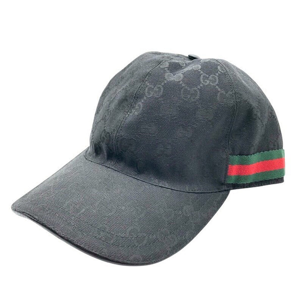 グッチ GUCCI GGキャンバス　キャップ 200035”601491 ブラック キャンバス ユニセックス その他ファッション雑貨