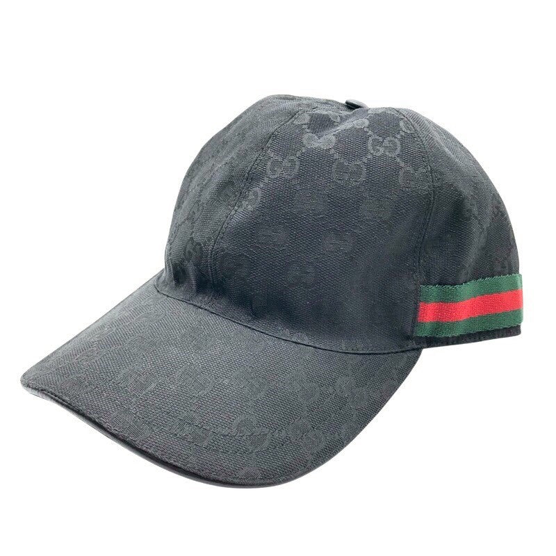 グッチ GUCCI GGキャンバス　キャップ 200035”601491 ブラック キャンバス ユニセックス その他ファッション雑貨