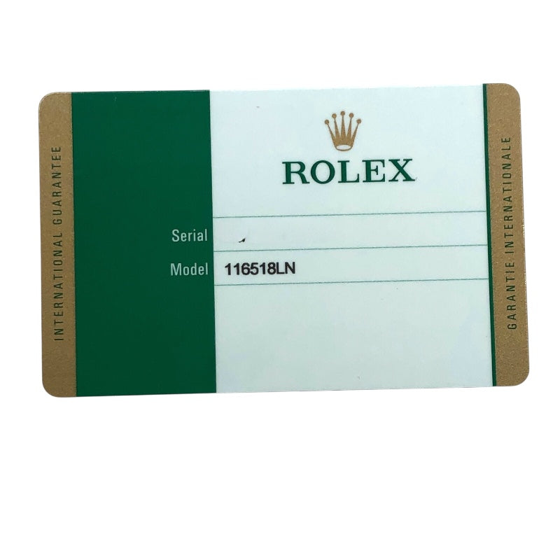 ロレックス ROLEX デイトナホワイトシェル 116518LNNG ホワイト K18イエローゴールド K18YG 自動巻き メンズ 腕時計