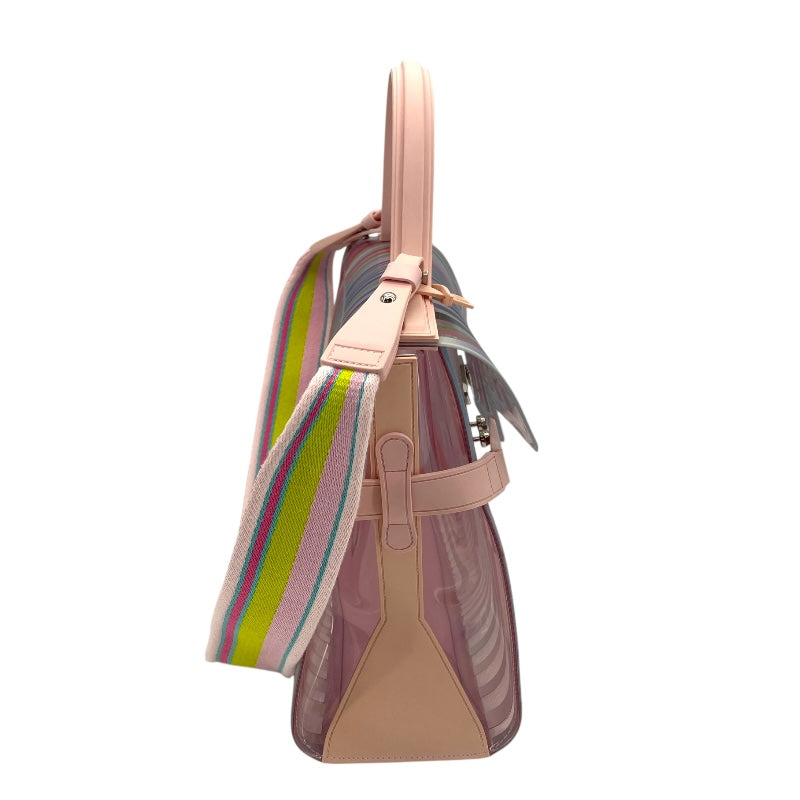 デルヴォー DELVAUX タンペートGM アイキャッチャー ピンク/マルチカラー ビニール レディース ハンドバッグ