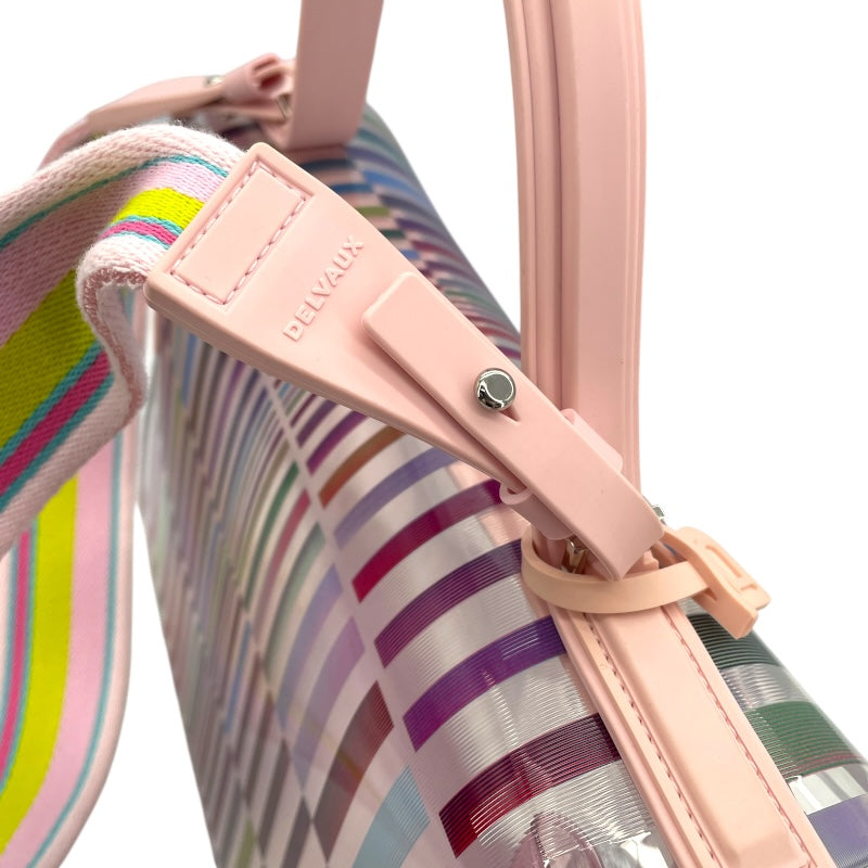 デルヴォー DELVAUX タンペートGM アイキャッチャー ピンク/マルチカラー ビニール レディース ハンドバッグ
